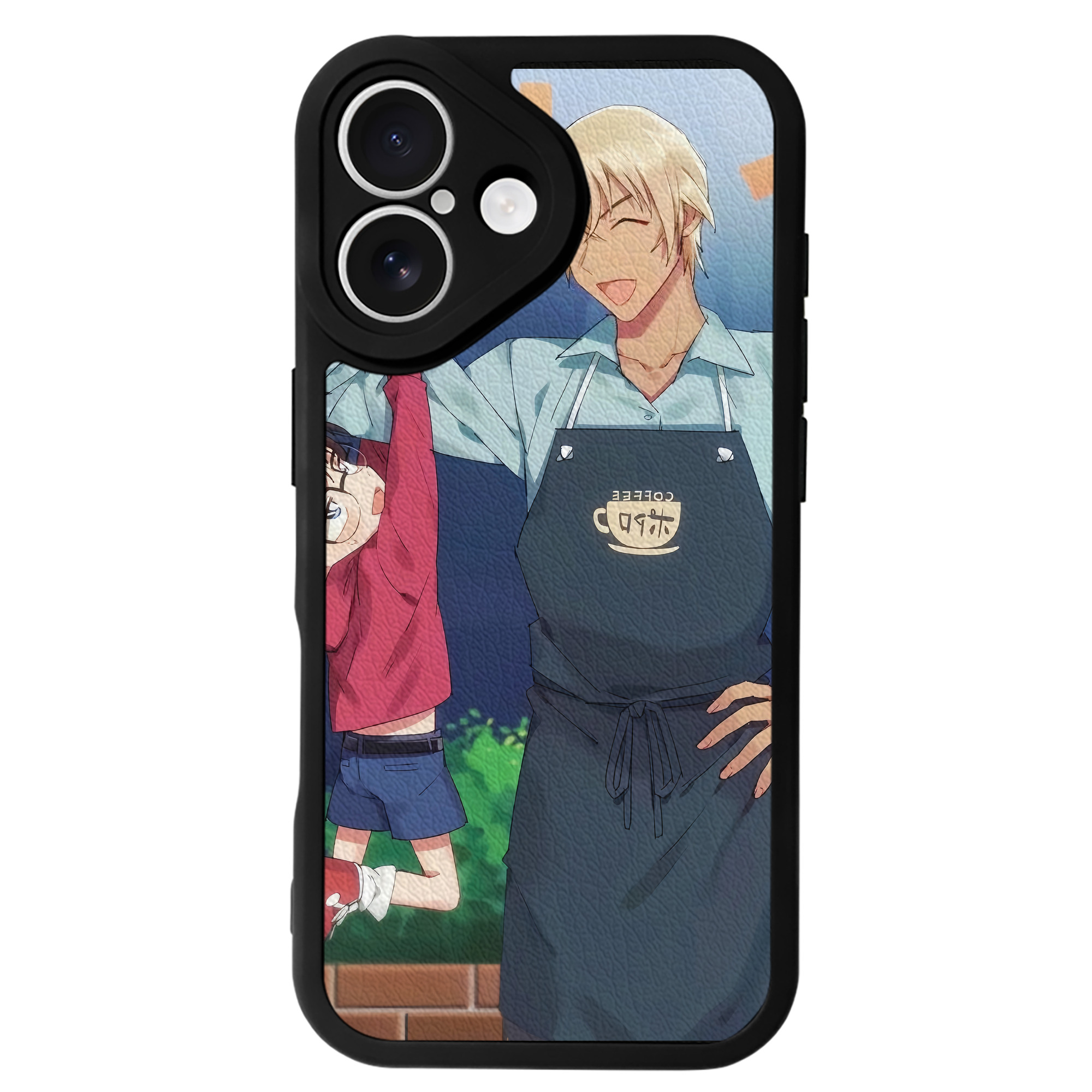（画像用） 名探偵コナン Detective Conan 【iPhone 16シリーズ対応】シリコンスマホケース（レザー調） 材質：シリコン